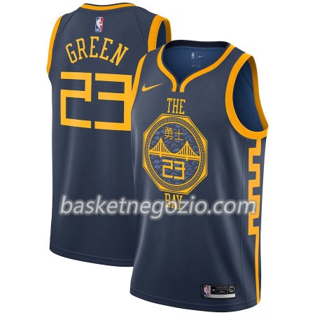 Canotte Uomo Golden State Warriors Draymond Green 23 2018-19 Nike City Edition Navy Swingman